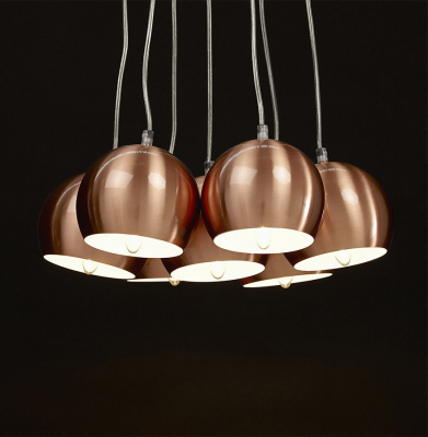 Lustra design SKAL, cupru, 7 corpuri, HL00350CO - Kokoon [10]