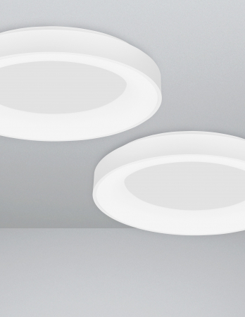 Plafoniera smart control Rondo Ø60 cm alba/neagra, iluminare LED dimabila, design modern, 9453041 - Novaluce [4]