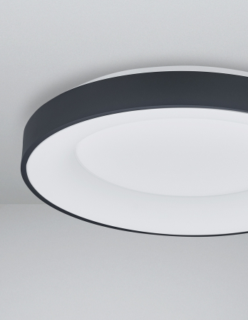 Plafoniera smart control Rondo Ø60 cm alba/neagra, iluminare LED dimabila, design modern, 9453041 - Novaluce [10]