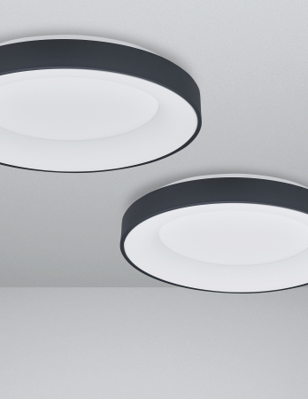 Plafoniera smart control Rondo Ø60 cm alba/neagra, iluminare LED dimabila, design modern, 9453041 - Novaluce [9]