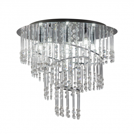 Promotii - Plafoniera rotunda cu cristale TERRE Ø45 cm stil glam, 003064-016649 - Zumaline