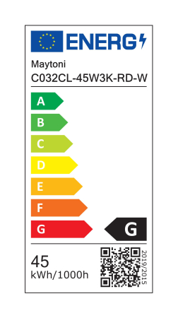Plafonieră Zon, Aluminiu Alb, 45W, MAYTONI C032CL-45W3K-RD-W [1]