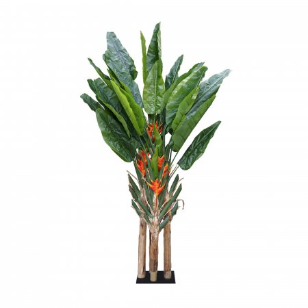 Plante XXL - Planta artificiala Strelicja cu flori 260cm