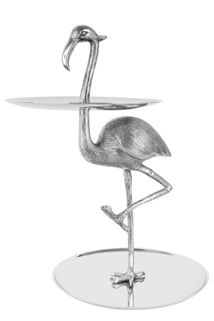 Produse - Platou/Etajeră Flamingo 38x43x53 cm, Aluminiu Argintiu - Kare Design