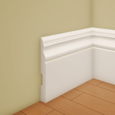 Produse - Plinta decorativa din polimer rigid L10 - 12.7x1.6x240 cm