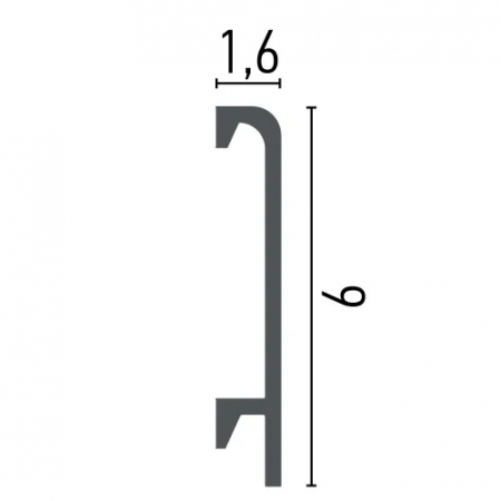 Plinta decorativa din poliuretan flexibil HCR508F - 9x1.6x200 cm [1]