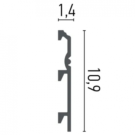 Plinta decorativa din poliuretan flexibil HCR512F - 10.9x1.4x244 cm [1]
