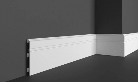 Produse - Plinta decorativa din poliuretan flexibil HCR512F - 10.9x1.4x244 cm