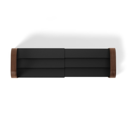 Poliță Bellwood 55x13x16 cm, 70% din Plastic Reciclat și Lemn Provenit din Surse Regenerabile Negru/Maro - Umbra [2]