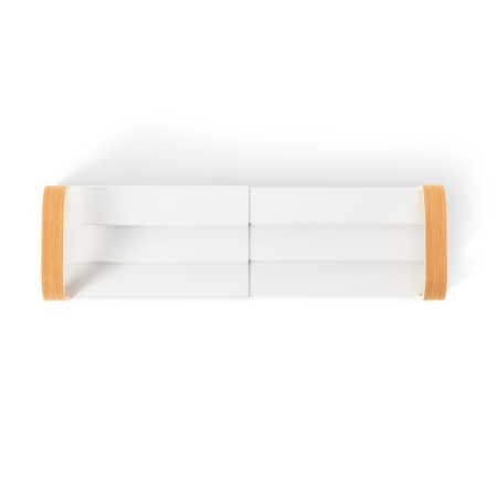 Poliță Bellwood 55x13x16 cm, 70% Plastic Provenit din Reciclare și Lemn Provenit din Surse Regenerabile Alb/Maro Deschis - Umbra [4]