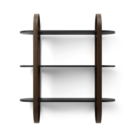 Poliță Bellwood 65x24x75 cm, Lemn Negru Nuc - Umbra [1]