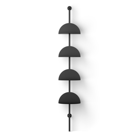Poliță Solis 27x35x204 cm, Oțel Rezistent și Îndoit Negru Mat - Umbra [1]