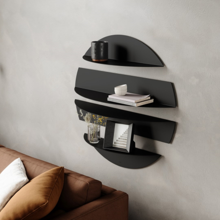 Poliță Solis 76x18,5x76 cm, Metal Negru - Umbra [3]