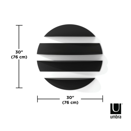 Poliță Solis 76x18,5x76 cm, Metal Negru - Umbra [5]