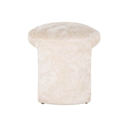 Pouffe Fargo chenille alb (Bergen 900 chenille alb), S4548 WHITE CHENILLE - Richmond Interiors [1]