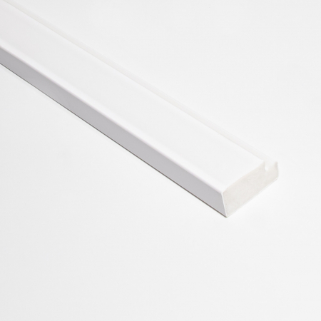 Panouri riflaje - Profil dreapta pentru panou riflat 3D Olmo, Alb, 270x2.6 cm, Lamelio