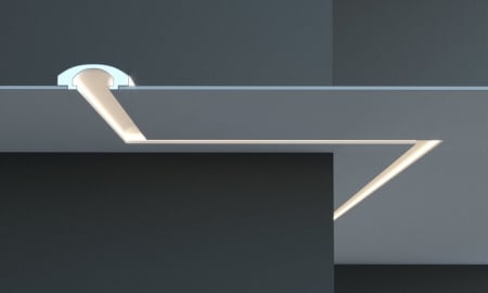 Produse - Profil pentru banda LED din polistiren extrudat acoperit cu rasina minerala KD113 - 6x16.5x115 cm