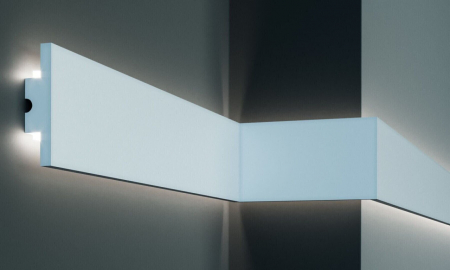 Produse - Profil pentru banda LED din polistiren extrudat acoperit cu rasina minerala KD502 - 12x2.9x115 cm