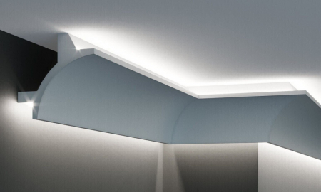Produse - Profil pentru banda LED din poliuretan Flexibil KF706F - 11.5x11.5x200 cm