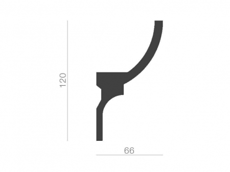 Profil pentru banda LED din poliuretan KF714 - 12x6.6x200 cm [1]