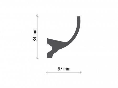 Profil pentru banda LED din poliuretan KF715 - 8.4x6.7x200 cm [1]