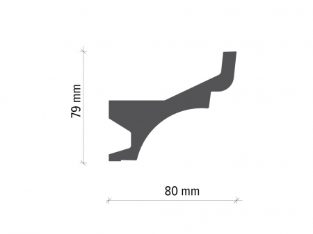 Profil pentru banda LED din poliuretan KF716 - 7.9x8x200 cm [1]