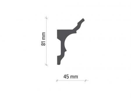 Profil pentru banda LED din poliuretan KF717 - 8.1x4.5x200 cm [2]