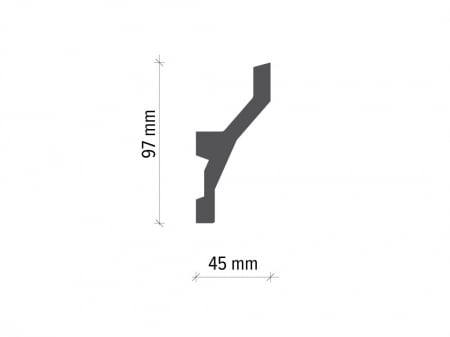 Profil pentru banda LED din poliuretan KF719 - 9.7x4.5x200 cm [1]