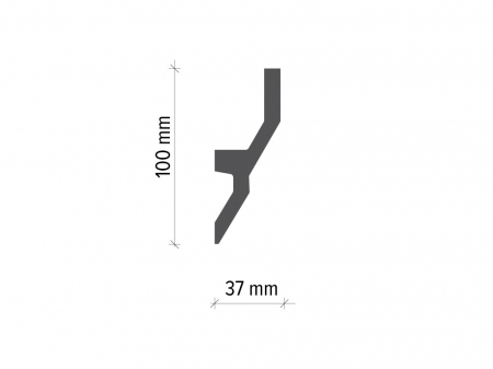 Profil pentru banda LED din poliuretan KF720 - 10x3.7x200 cm [1]
