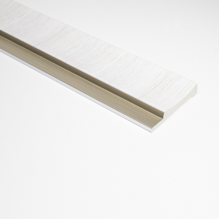 Panouri riflaje - Profil stanga pentru panou riflat 3D Amber, Alb, 270x6.8 cm, Lamelio