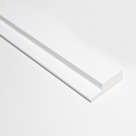 Panouri riflaje - Profil stanga pentru panou riflat 3D Olmo, Alb, 270x4.2 cm, Lamelio