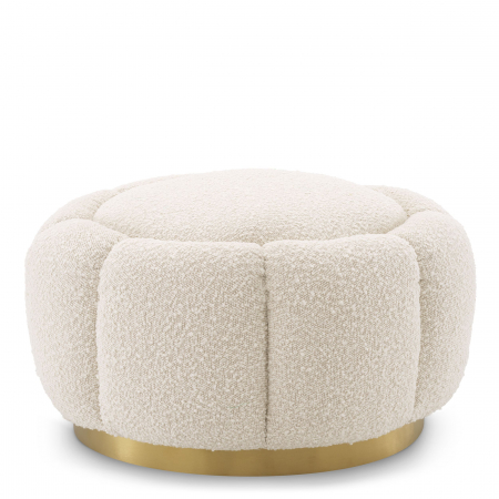 Pufuri & tabureti -   Ottoman Inger bouclé crem 115620 EICHHOLTZ