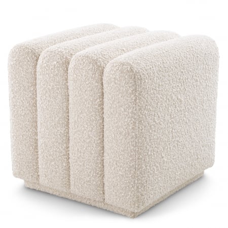Pufuri & tabureti -   Taburet Bente bouclé crem 115491 EICHHOLTZ