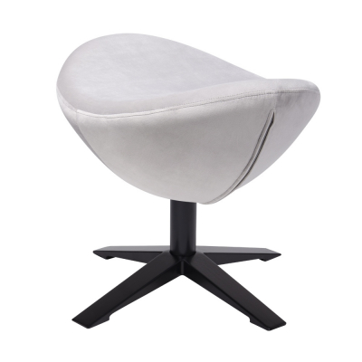 Puf modern Egg Wide Velvet Black diverse culori, velur/otel, HE-066.HM8-19.OTTO.B - King [12]