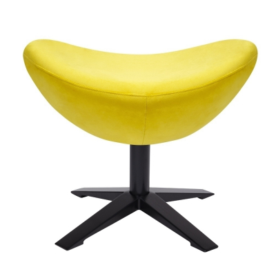 Puf modern Egg Wide Velvet Black diverse culori, velur/otel, HE-066.HM8-19.OTTO.B - King [19]