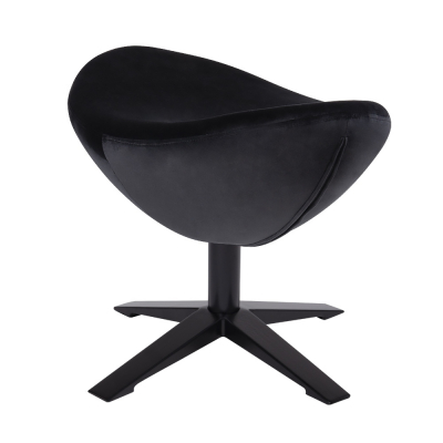 Puf modern Egg Wide Velvet Black diverse culori, velur/otel, HE-066.HM8-19.OTTO.B - King [9]
