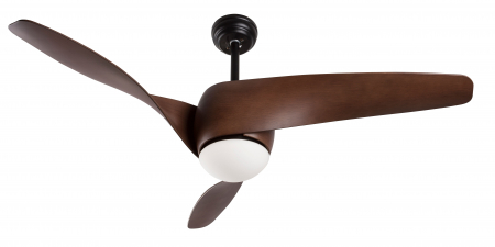 Plafoniera ventilator LED maro Stein, baza din otel, lame din lemn, inaltime reglabila, 5267611 - Novaluce [2]