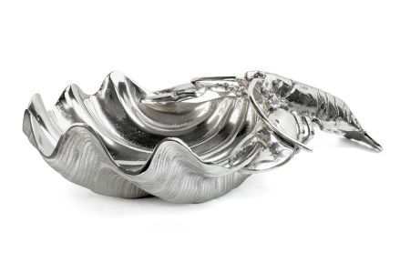 Produse - Răcitor pentru Băuturi / Platou Lobster 58x43x19 cm, Aluminiu Argintiu - Kare Design