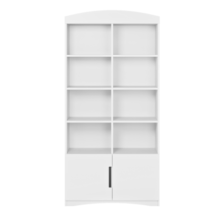 Raft carti copii dublu Classic MDF alb, 180,5x90 cm [4]