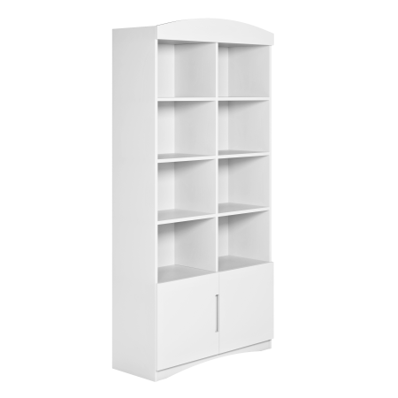 Raft carti copii dublu Classic MDF alb, 180,5x90 cm [3]