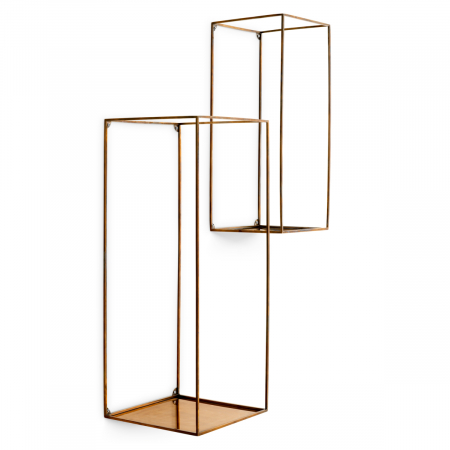 Produse -   Raft de perete Deco rectangular finisaj vintage din alamă set de 2 119401 EICHHOLTZ