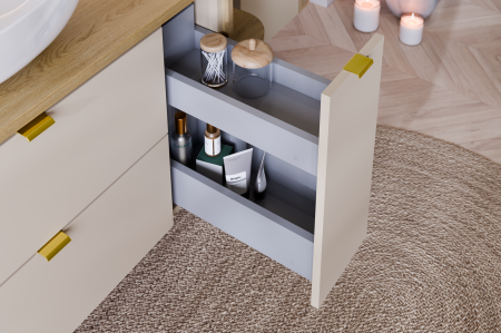 Raft depozitare 20cm, dimensiune 46cm x 20cm x 50cm, culoare Cashmir mat, material PAL melaminat - COMAD** [5]