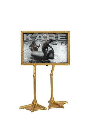 Ramă Foto Duck Feet Pozioma 19x9,5x37,5 cm, Oțel și Sticlă Auriu - Kare Design [0]
