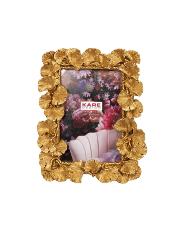 Decoratiuni - Ramă Foto Ginkgo Leaf 17x3x20,5 cm, Rășină Auriu - Kare Design