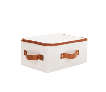Produse - Recipient de Depozitare Casy M 30x21x13 cm, Material cu Aspect de In Bej - SHP