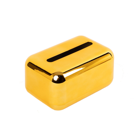 Recipient pentru Șerveţele Golden 18x12x10 cm, Plastic Auriu - SHP [1]