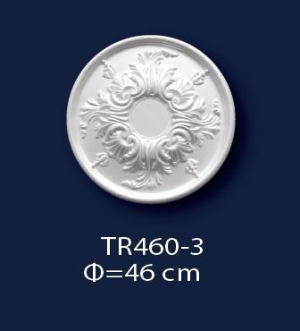 Produse - Rozeta decorativa din polistiren dens expandat TR460-3 diametru 46 cm