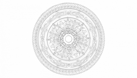 Produse - Rozeta din poliuretan R102 - Ø 96.8 cm