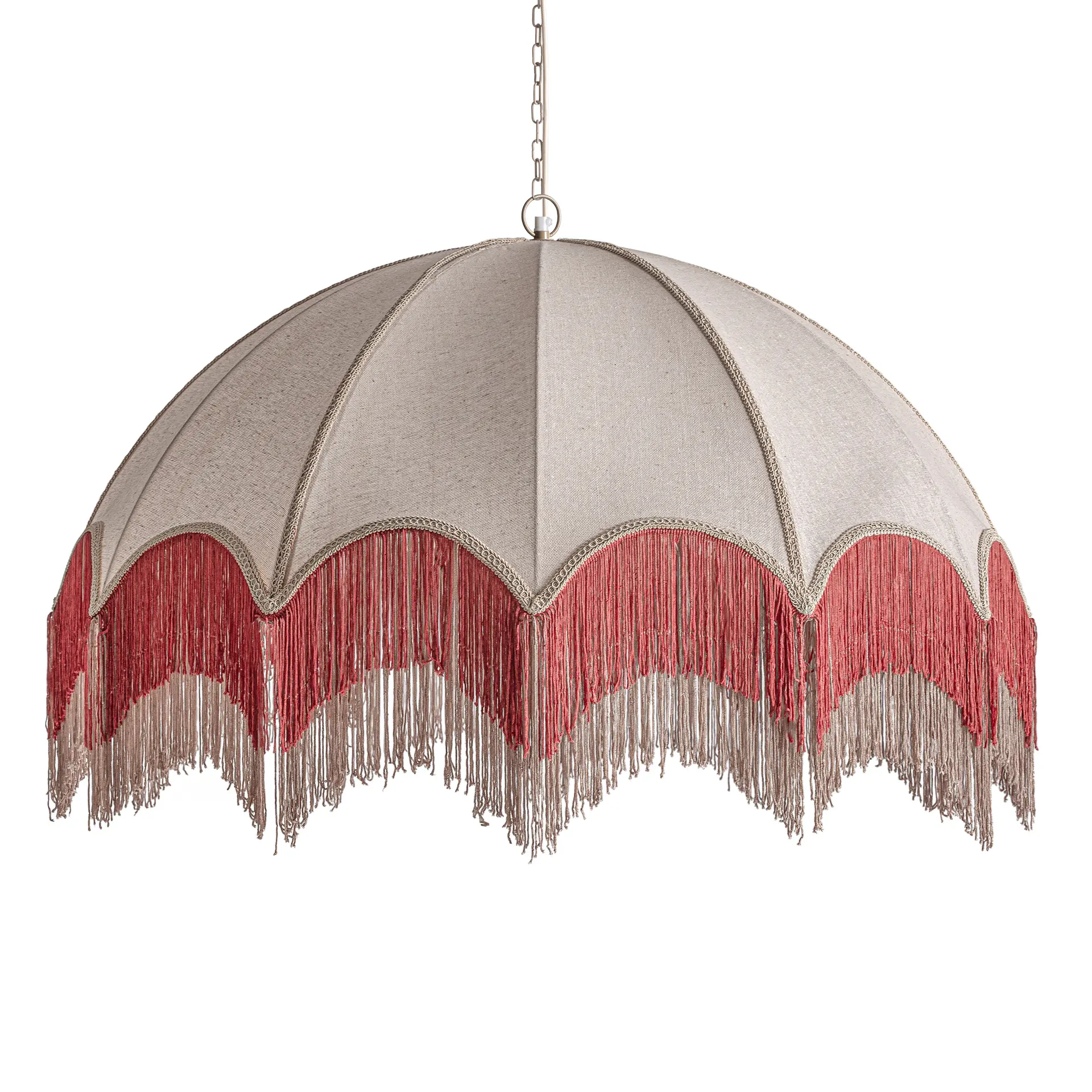 Produse - Sakhsa Lampa de Tavan din Poliester și Fier Bej, 91x91x65cm, VicalHome 38148 VicalHome 38148