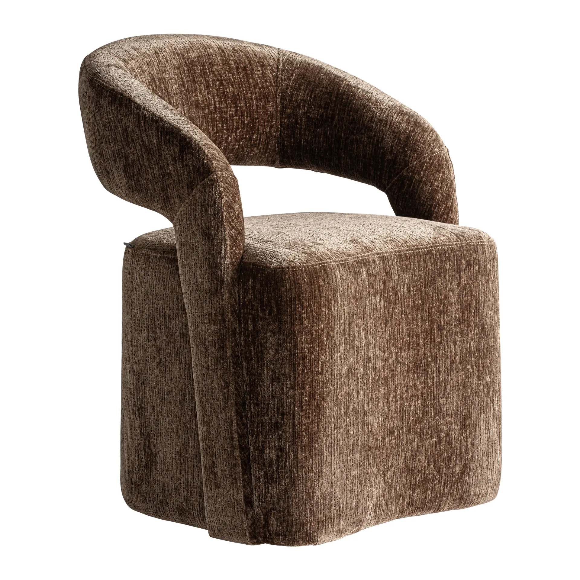 Living - Scaun 60x62x81 cm, Poliester și Spuma Maro - VicalHome VicalHome 38818